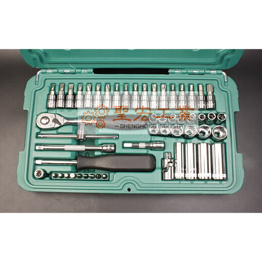 1/4小飞52件套筒扳手套装0汽修快速小棘轮扳子工具箱配件 35mm短套筒11301