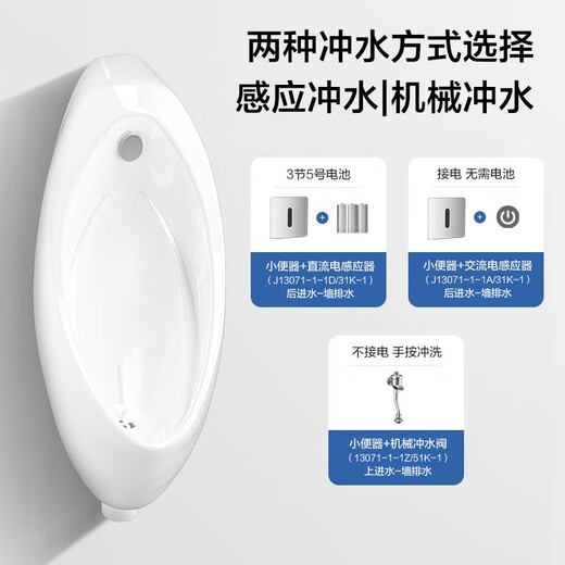 九牧（JOMOO）小便斗男士壁挂式墙排陶瓷小便池抗菌防臭感应机械可选小便器 智能款交流电J13071A（接电源）