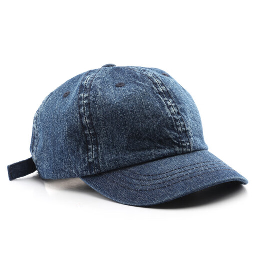 BAISITENG hat men and women fashionable short brim solid color denim bare plate baseball cap outdoor sports travel sun protection peaked cap black
