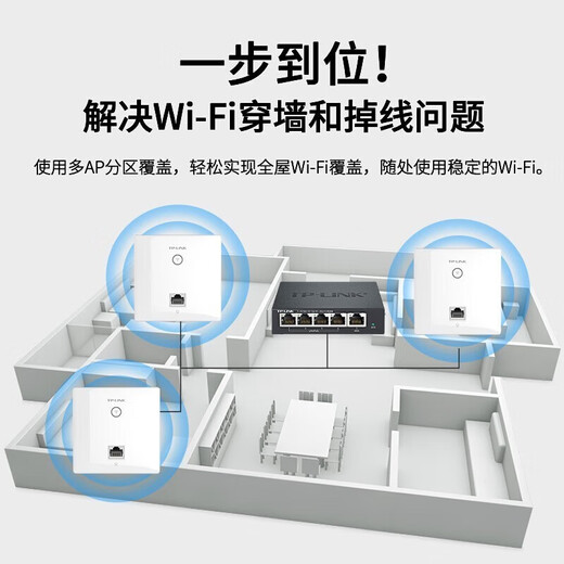 TP-Link-Panel AP AX1500M Ganzes Haus WiFi Set WiFi6 Router Gigabit Poe Dual-Band Wireless TL-XAP1502GI-Poe Deep Space Silber Dünn dünn