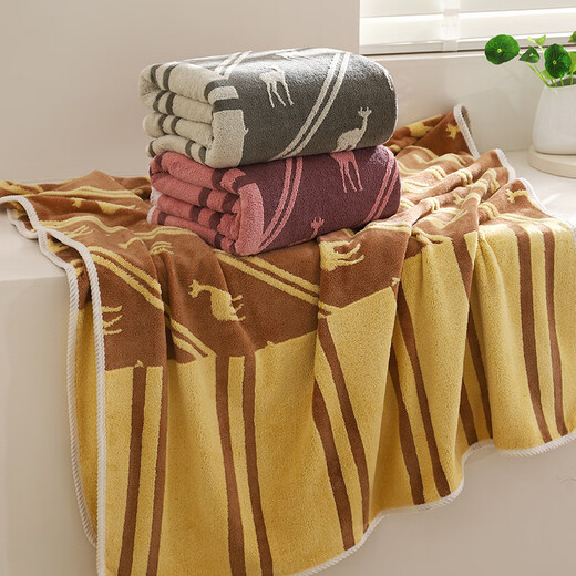 Korallenmerze Haushalt Erwachsener wasserabsorbierende Badetuch 90*170 cm 9215 Twill lila