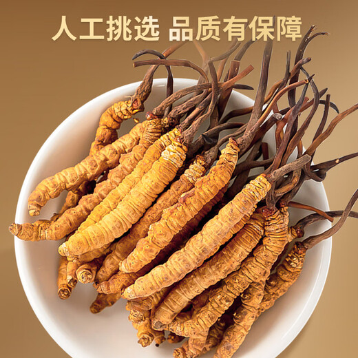雷允上【官方】冬虫夏草 高端礼盒高档补品送人长辈父母礼盒 【虫草呈领，感恩有您】3.2根/g 30约96根