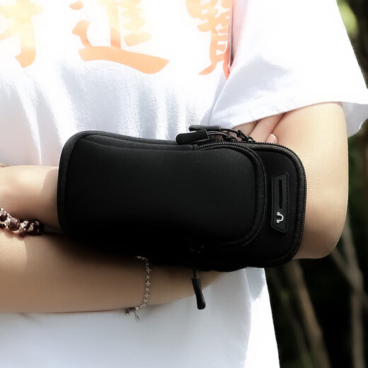 Biaz Running Cell Phone Arm Bag Sports Cell Phone Arm Strap Wrist Bag Cell Phone Bag Outdoor Sports Cycling Cell Phone Protective Case Unisex Lycra Skin Fit JK863 Black Thin and Breathable * Dual-Use Arm and Wrist * Sports Arm Bag Black