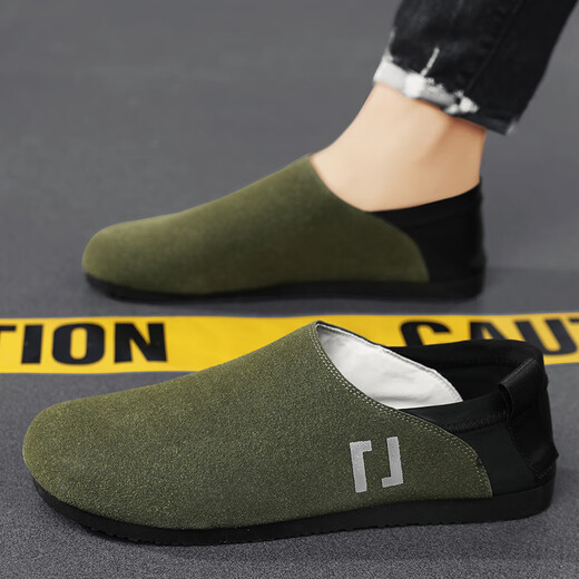 CHANGXIANG HUILI CANVAS PARA Men's Shoes para el verano Casual Breathable Lazy Pease Pedal Old Beijing tela zapatos de tela para hombres no doodou doodou de tierras de moda Black 41 estándar Código deportivo