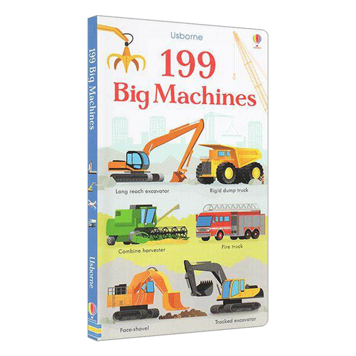 英文原版 199种大机器 Usborne 199 Big Machines 尤斯伯恩儿童英语早教启蒙认知单词学习绘本纸板书 进口英语原版书籍 全英文版