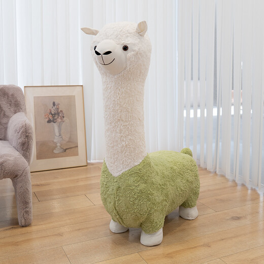Restez mignon alpaca Mount Doll Tabinet Poupée d'animaux avec roues GRANDS ADULT PLUSH TOUEUR ANNIVERSAIRE DES FEMMES MIGLE PINK DETACKABLE 1.12M