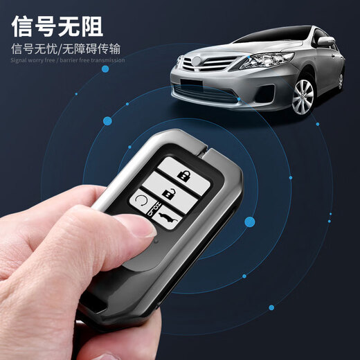 绅创适用本田钥匙套crv雅阁xrv思域凌派缤智urv飞度皓影型格英诗派扣 A款【铂金灰】+【金属扣】 下单请核对车型