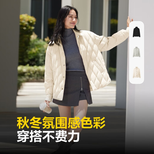 Bosideng Off-Seas-Season Veste mince pour les femmes courte 90 Velvet Shirt Collar Business Commuting Style Slim Casual Veste