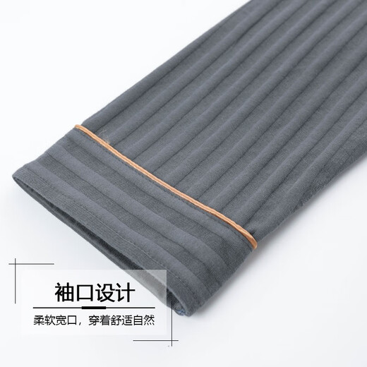 猫人男士睡衣中年中老年人春秋款季新疆棉长袖家居服秋冬款爸爸父 1381 L 建议110-140斤