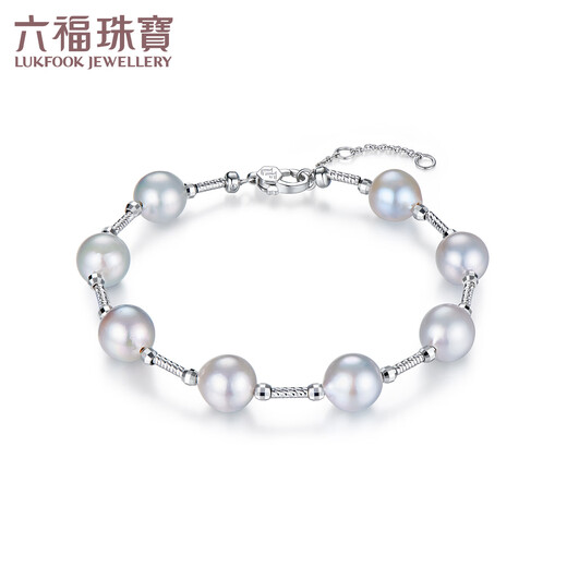 Lukfook Jewelry True Me Series Platinum 950 Special Shaped Seawater Pearl Platinum Bracelet Total Weight Approximately 6.82 Grams