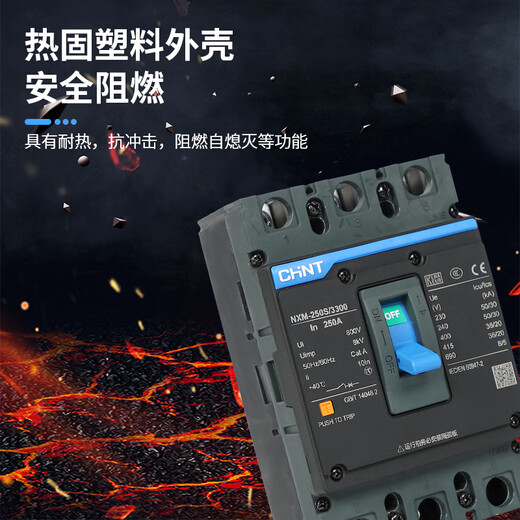 正泰CHNT昆仑塑壳断路器空气开关NXM-63S 12250S400A630S 2P 16A