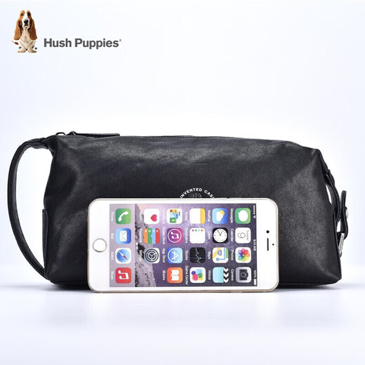 Hush Puppies handbag for men's retro hand grab bag vegetable tanned leather men's bag large capacity to give boyfriend birthday gift
