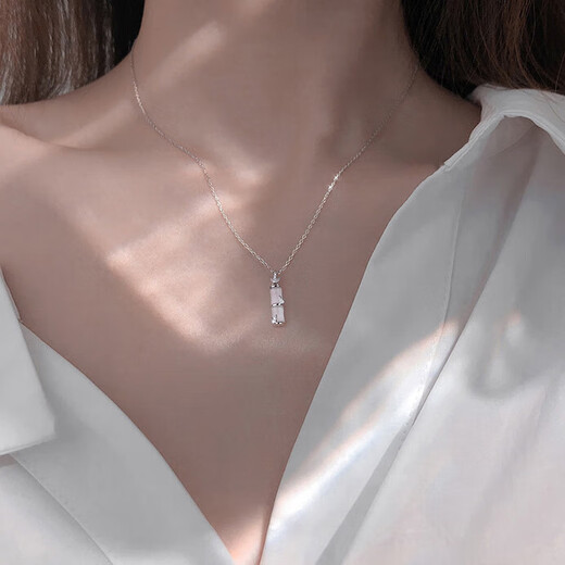 MZMZ Bamboo Leaf Platinum Necklace for Women pt950 Platinum Clavicle Chain Bamboo Leaf Pendant Birthday Gift for Girlfriend Luxurious Platinum Model-Bamboo Necklace