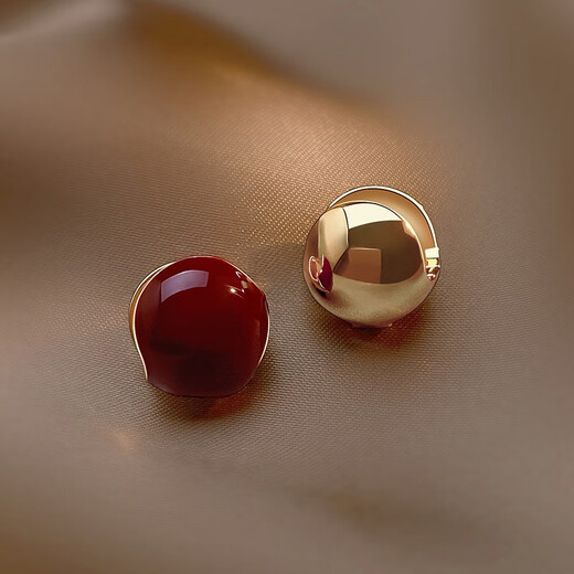 LANSILL Acacia Red Bean Earrings Girls Earrings Light Luxurious High-end Temperament Earrings Design Feeling Versatile for Outings Internet Celebrity Fashion Jewelry Birthday Gifts for Girlfriend Acacia Red Bean Earrings E0085