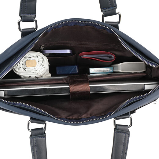 MOEPEQDAISHU Business Briefcase Men's Handbag Shoulder Bag Oxford Cloth Casual Messenger Bag Office Commuting 14-inch Computer Bag Blue Large Bag 14-inch