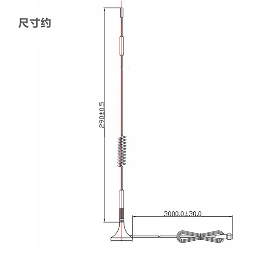 Hangsheng SMA-Schnittstelle Verstärkung Antenne mit mittlerer Pole vertikaler Streifen-Signalantenne Saugnapfantenne für 3G4G Wireless Huawei Router CPE externe Antenne Innennadel mit mittleren Polen Magnetisch vertikalem Vertikalen_Single-Anschluss 3M Antenna-2 geeignet