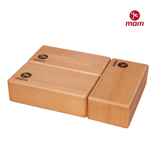 迈体（Maiti）艾扬格瑜伽砖实木原生态天然榉木健康环保无味瑜珈辅具 实木材质单个