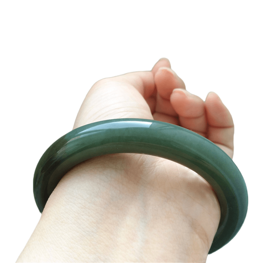 XPEL Hong Kong y Macao Calidad de alta gama Xinjiang Hetian Jade Pulsera y brazalete Blues Blues Date Green azúcar blanca Jade azúcar verde Jade Número 9754 Círculo de la boca 57.5 mm