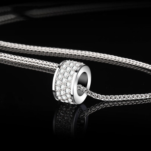 MZMZ platinum necklace men's pt950 fashionable platinum trend rotating pendant Valentine's Day birthday gift for boyfriend and husband local warehouse next day delivery light luxury rose color full diamond necklace