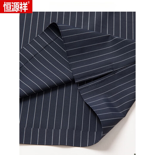 恒源祥（HYX）夏季翻领无痕短袖T恤男士竖条纹休闲polo.衫男装潮流薄款冰丝半袖 灰色 6996 180/XL