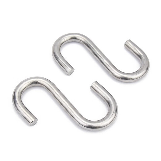 Jinchao S hook 304 stainless steel S-shaped hook S-shaped hook S hook industrial hook convenient hook load-bearing M6 (20 pcs)