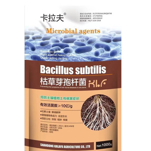 Trichoderma harzianum agent Bacillus subtilis foliar water-soluble fertilizer anti-root rot microbial agent fertilizer seedling agricultural use Trichoderma harzianum + Bacillus subtilis