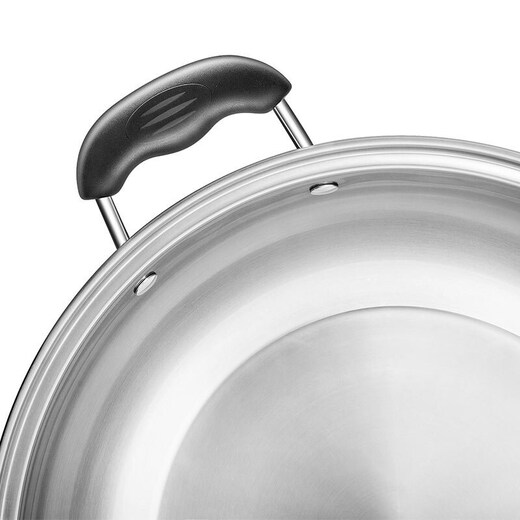 SUPOR hot pot pot 304 stainless steel large capacity household soup pot double bottom large pot shabu shabu gas induction cooker universal without separation diameter 30cm