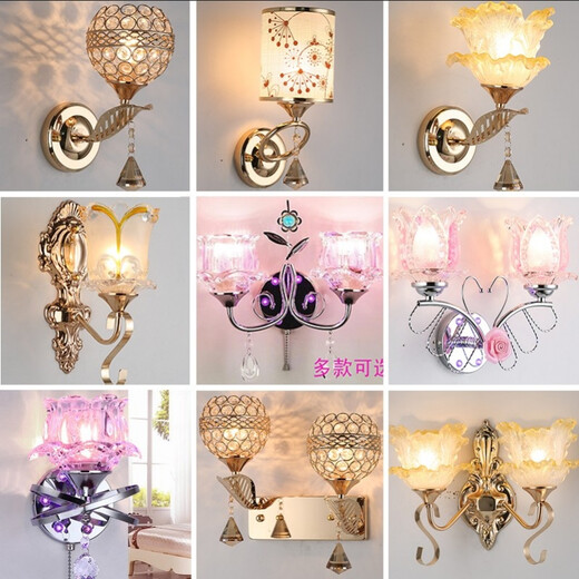 Chunlu wall lamp bedside lamp Nordic modern European style simple creative led American bedroom living room aisle staircase wall lamp milky white movable style