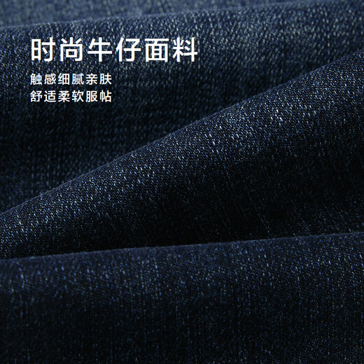 HLA Hailan House Jeans Men's Mountain Not High Series Fashion Casual Embroidered Pants Men's Winter