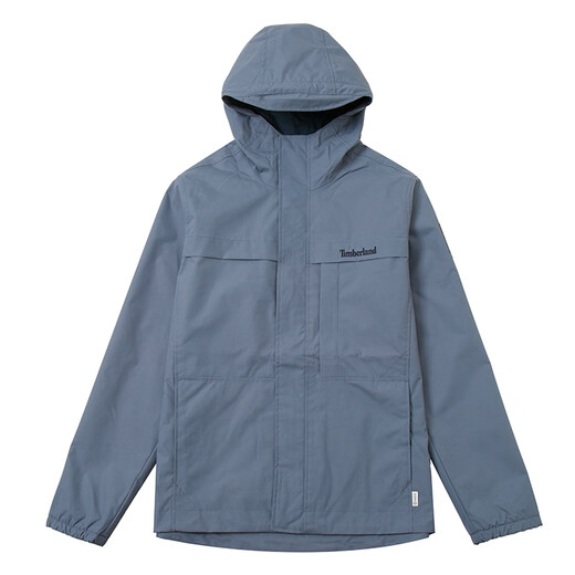 添柏岚（Timberland）官方外套男 春秋轻便防风防水连帽外套户外休闲运动服登山冲锋衣 A695W073/中蓝色 (晒图退10) XS (165/80A)