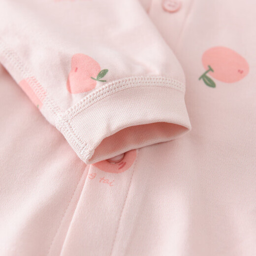 Tongtai Four Seasons 3-24 months infants, boys and girls, pure cotton, comfortable, soft and skin-friendly, long-sleeved folio set TS23J103 pink 90