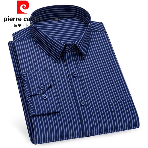 
Pier Cardin dad long-sleeved shirt middle-aged and elderly Xinjiang cotton plaid shirt middle-aged men loose straight-styling father bottoming shirt 6629 38