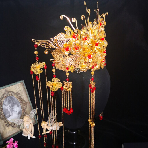 Bridal jewelry phoenix crown tiara costume suit wedding jewelry tiara hair crown crown accessories new phoenix crown + earring hook
