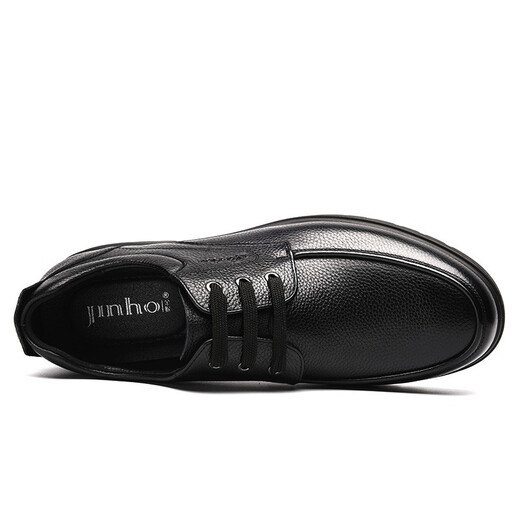 Golden Monkey Men's Shoes Autumn Business Casual Shoes Men's Breathable Soft Wear-Resistant Dad Shoes Q28160A Black 40