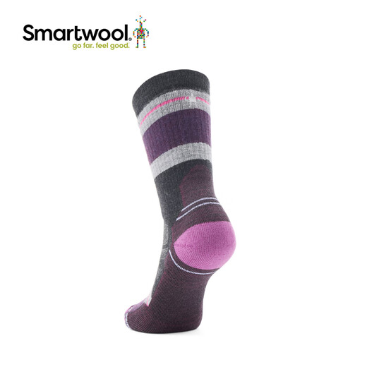 SMARTWOOL Women's Full Shock Absorbing Mid-Tube Socks Outdoor Hiking Socks Thickened Warm Merino Wool Socks 1583 Charcoal Black 003 S (Suitable for Foot Sizes 35-37)