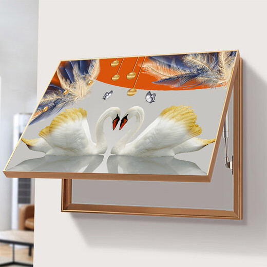 Jingpai Electric Meter Box Decoration Painting without Punching Hydraulic Up-Rolling Main Switch Strong Electric Box Mural Restaurant Distribution Box Hanging Painting 757-2 50*40 (blocking 40*30) Hydraulic Gold Frame