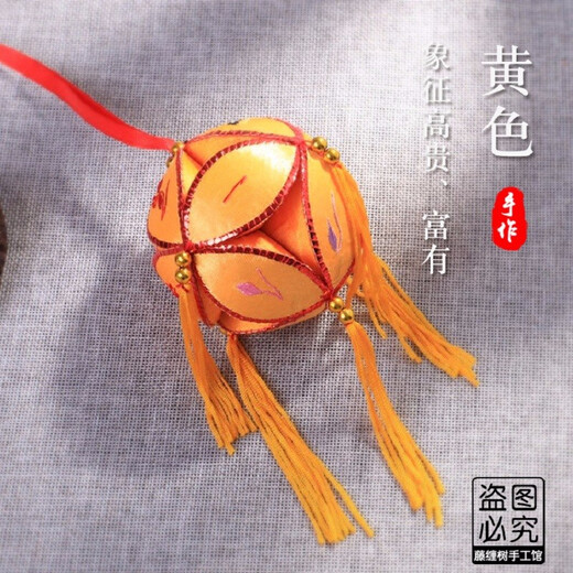 藤缠树（tengchanshu） 绣球广西靖西旧州壮族三月三抛绣球民族舞蹈纯手工艺婚庆伴手礼 绿彩色10CM