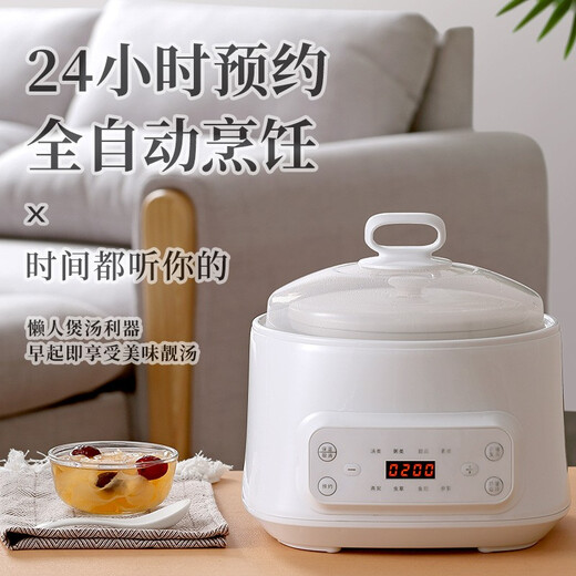 Cool Dixiong electric stew pot, water-proof stew pot, household 4-person fully automatic ceramic casserole, bird's nest soup, baby food supplement, porridge, large capacity 3L electric stew pot (single bold)