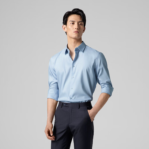 VICUTU Yunduo PLUS men's long-sleeved shirt is not easy to wrinkle, easy to care for and stretchable business shirt, white XL