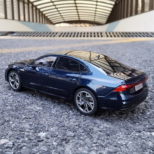 YUEJISHENG Original Audi 1 18 Audi Audi A7L 2022 Alloy Fully Open Car Model Alloy Car Model Seer Edition Dark Blue