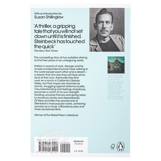 预售 英文原版 Of Mice and Men 斯坦贝克 人鼠之间