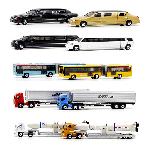JPHZNB Yingtang simulation alloy car model extended Lincoln Hummer bus container flatbed transporter children's car sliding extended Lincoln black