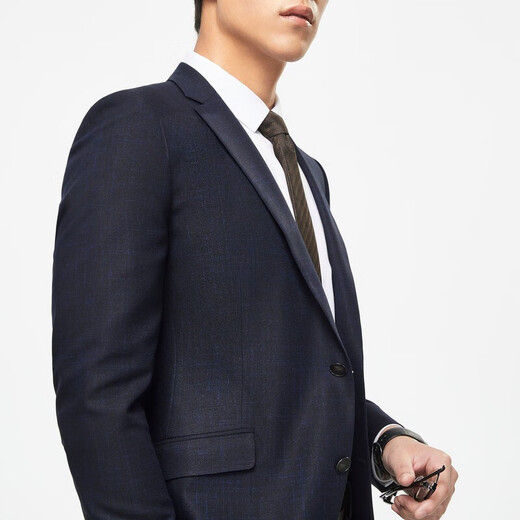 雅戈尔 西服男士 2021秋冬季青年男套西上衣 VOHQ250010FCY上衣 深蓝 175/96A