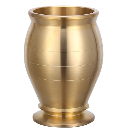 BaiDiShiJia Brass Thickened Medicinal Pounding Jar Mortar and Mortar Pounding Medicinal Mortar Cylinder Medicinal Pestle Pounding Cylinder Medicinal Cup Garlic Pounding Device Large Brass Medicinal Pounding Jar (Including Gifts)