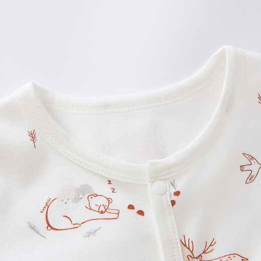 Tongtai (Tongtai) Baby -yse Sied Spring and Automne Coton Pure Coton Baby Clothes's Home Souswear Ha-Wear Crawling Vêtements Brown 90cm
