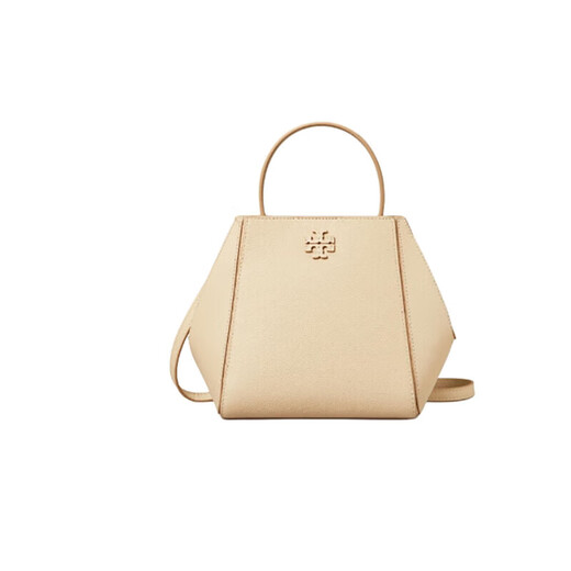 
TORY BURCH tb women's bag 24 new MCGRAW lychee pattern cowhide bucket bag women's handheld crossbody bag cheese white 158500 724 length 18cm width 12.5cm height 19cm