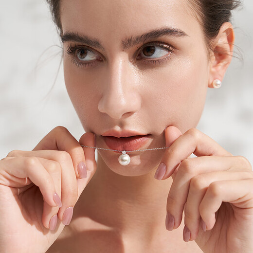 Tahiti Princess Style Pearl Pendant 18K Gold White Edison Freshwater Pearl Necklace for Girlfriend 18K Gold Moissanite/Edison 12-13mm with 925 Silver Chain