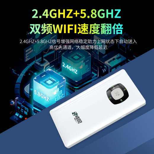Changwang 5G portable wifi card-free unlimited traffic router wireless network truck-mounted mobile 5g telecom 5g computer home office outdoor live broadcast with no speed limit white new upgraded true 5G true 5G compensates ten for fake
