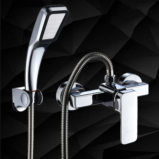 Jiumuwang Shijia's full copper in-wall shower faucet shower set bathroom concealed faucet mixing valve hot and cold All copper in-wall shower faucet (including accessories)