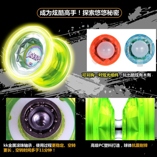 
Audi double diamond (AULDEY) yo-yo Audi double diamond genuine firepower young man king genuine children's toy yo-yo game special yoyo balls two fancy styles - Blazing holy ring + chase cloud thorn